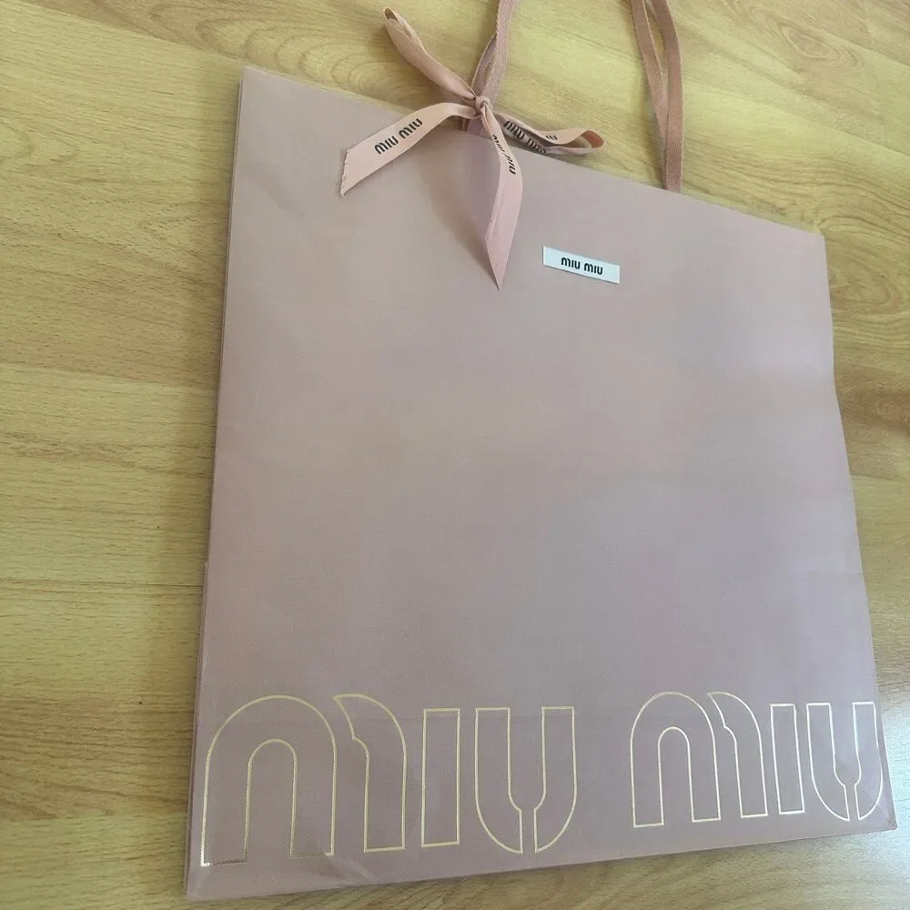 Miu Miu Paper Shopping Bag - pink large, 16.5